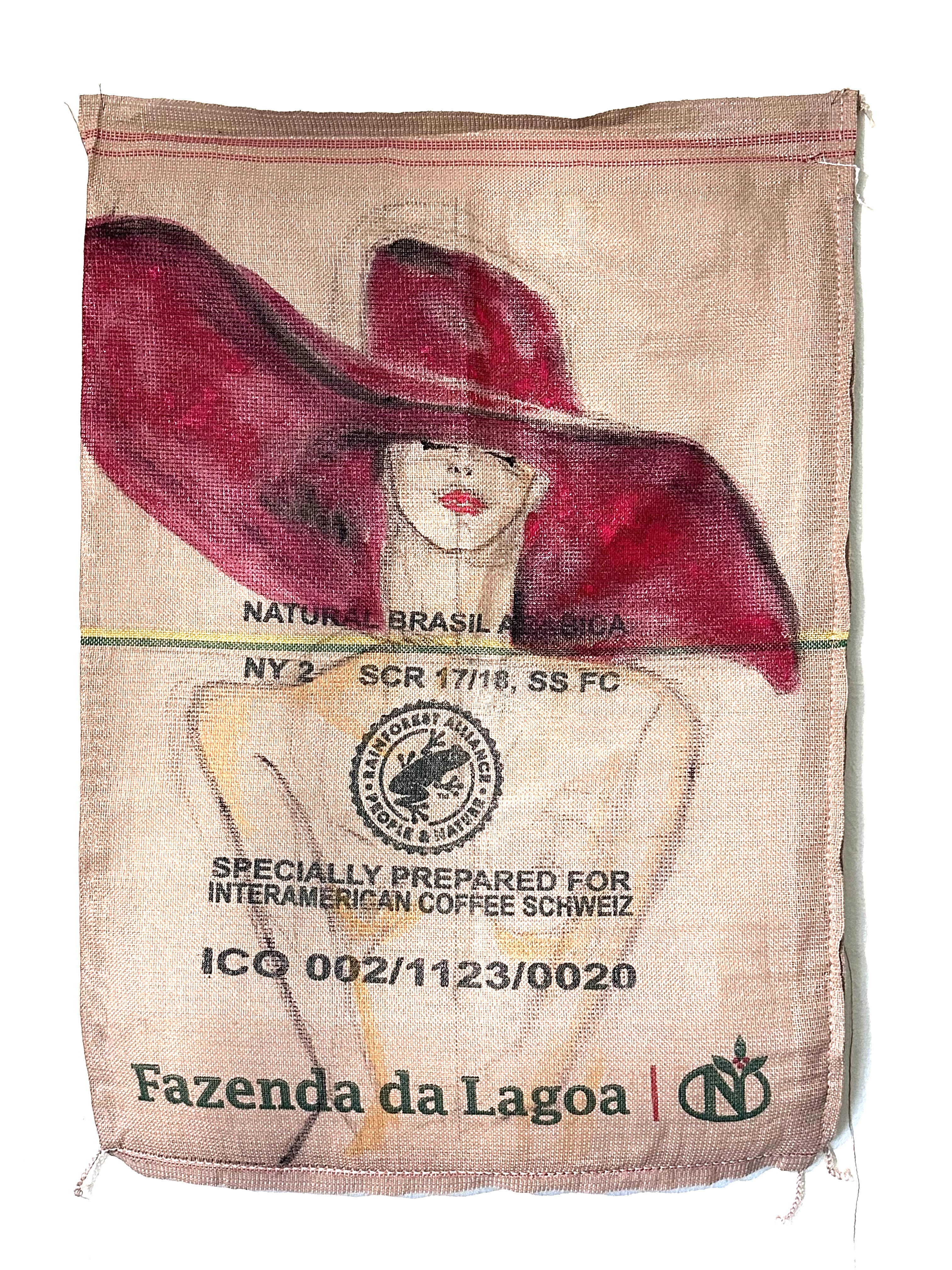 Sackstark. Acryl auf Jutesack