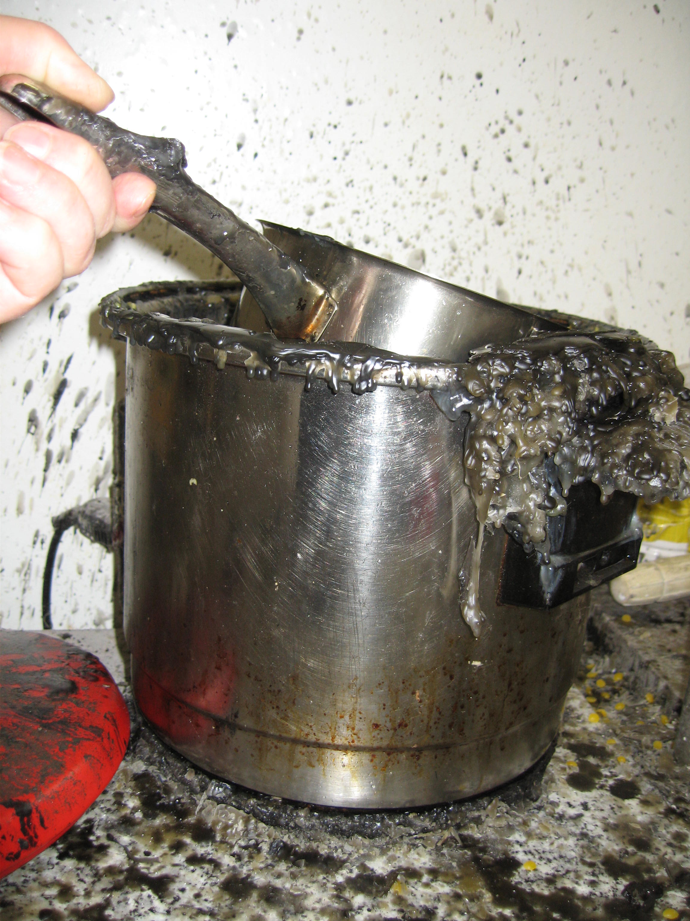 5. Wachspositiv aus geschmolzenem Wachs